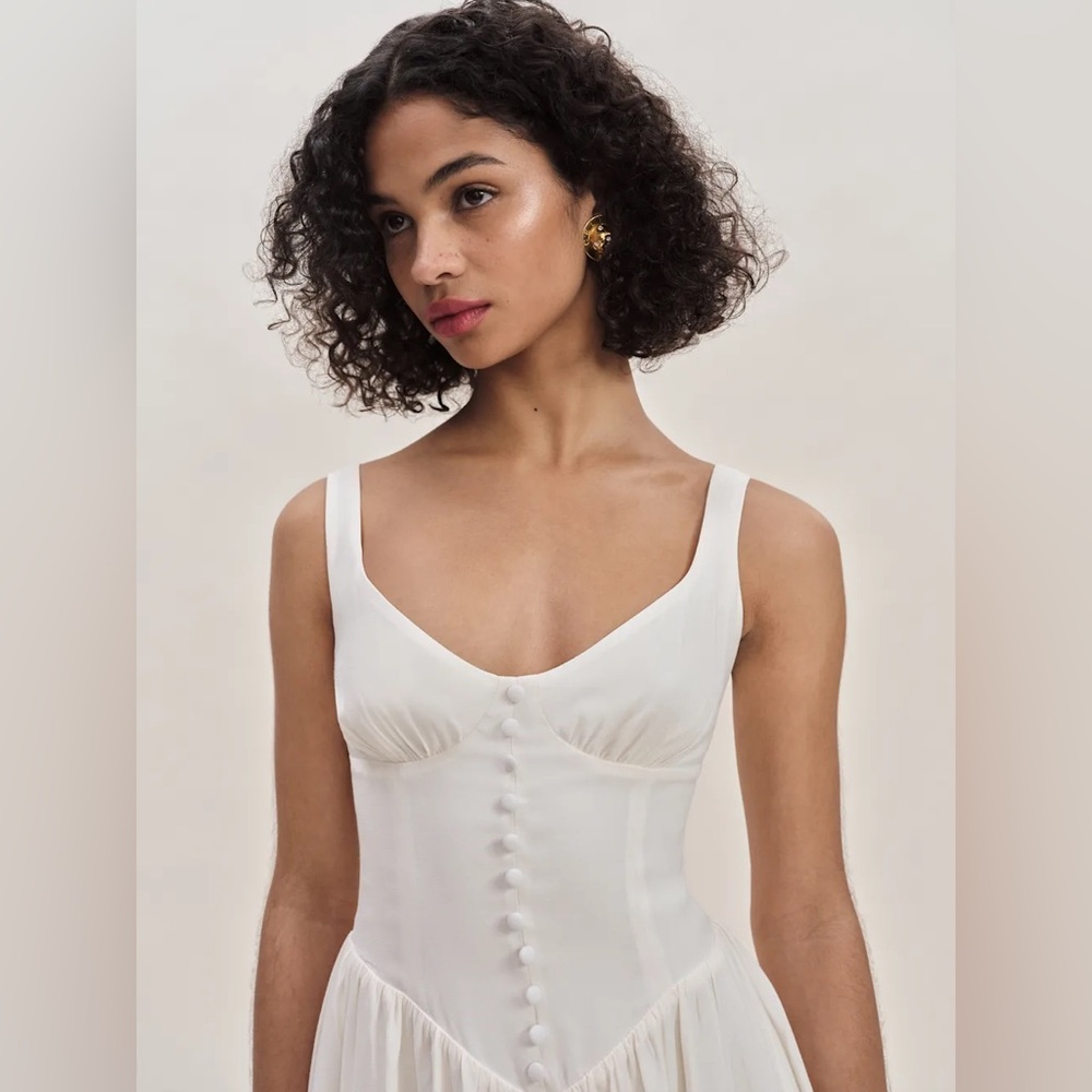 NWT Reformation Wynn Dress Ivory - Size 4 - Picture 2 of 3